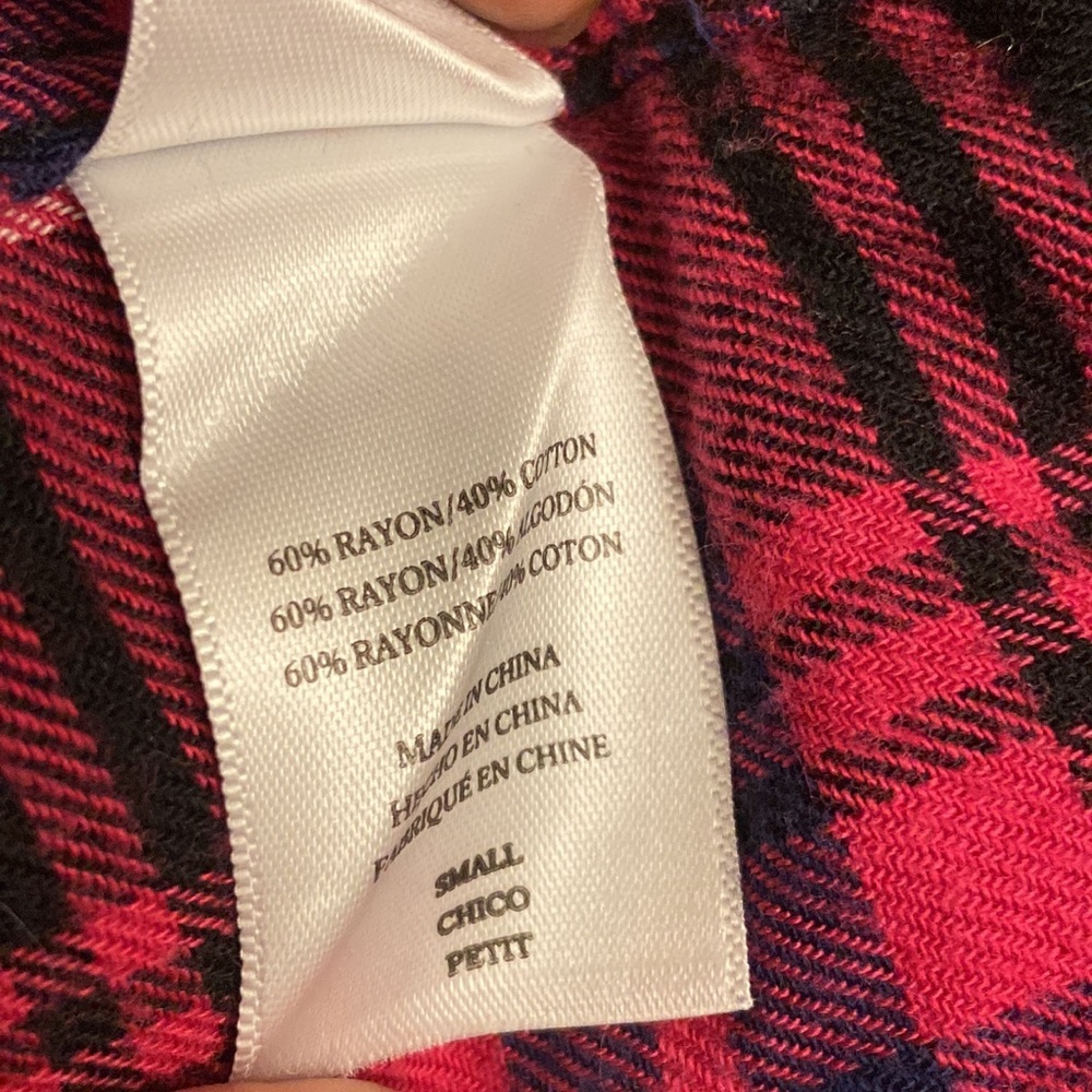 Rails Size Small Brock Plaid Raw Hem Flannel Butt… - image 6